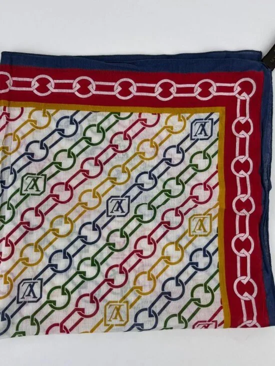 Louis Vuitton Scarf Cotton Multicolor Vintage - Picture 5 of 11